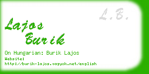 lajos burik business card